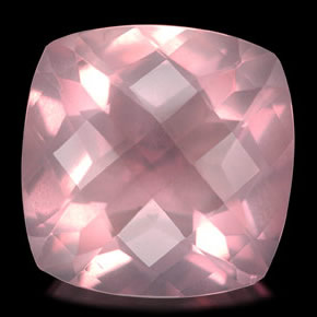 Quartzo rosa rosa natural 5,73ct, transparente, transparente/translúcido