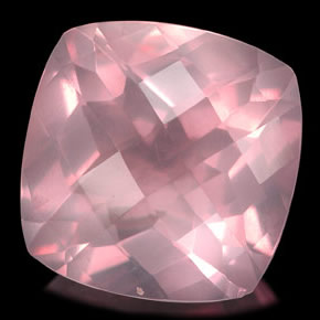 Quartzo rosa rosa natural 5,73ct, transparente, transparente/translúcido