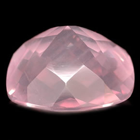 Quartzo rosa rosa natural 5,73ct, transparente, transparente/translúcido