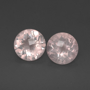 Pedras preciosas de quartzo rosa rosa natural de  ct, transparente, transparente/translúcido