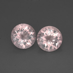 Pedras preciosas de quartzo rosa rosa natural de  ct, transparente, transparente/translúcido