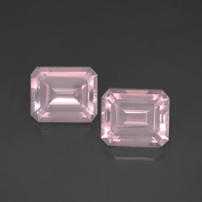 Pedras preciosas de quartzo rosa rosa natural de  ct, transparente, transparente/translúcido
