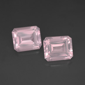 Pedras preciosas de quartzo rosa rosa natural de  ct, transparente, transparente/translúcido