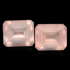 Pedras preciosas de quartzo rosa rosa natural de  ct, transparente, transparente/translúcido