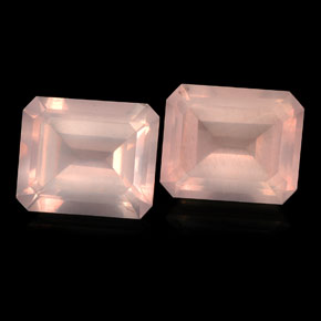 Pedras preciosas de quartzo rosa rosa natural de  ct, transparente, transparente/translúcido