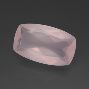 Quartzo rosa rosa natural 11,28ct, almofada cortada, transparente