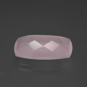 Quartzo rosa rosa natural 11,28ct, almofada cortada, transparente