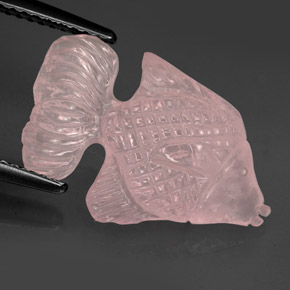 Quartzo rosa rosa natural 6,70ct, transparente, transparente/translúcido