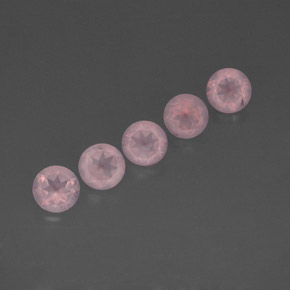 Pedras preciosas de quartzo rosa rosa natural de  ct, transparente, transparente/translúcido