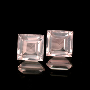 Pedras preciosas de quartzo rosa rosa natural de  ct, transparente, transparente/translúcido