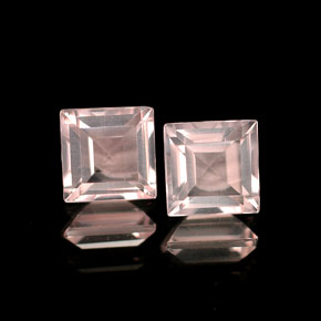Pedras preciosas de quartzo rosa rosa natural de  ct, transparente, transparente/translúcido