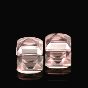 Pedras preciosas de quartzo rosa rosa natural de  ct, transparente, transparente/translúcido