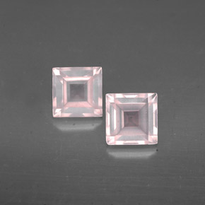 Pedras preciosas de quartzo rosa rosa natural de  ct, transparente, transparente/translúcido