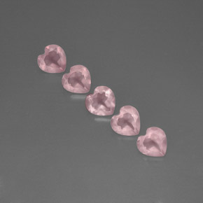 Pedras preciosas de quartzo rosa rosa natural de  ct, transparente, transparente/translúcido