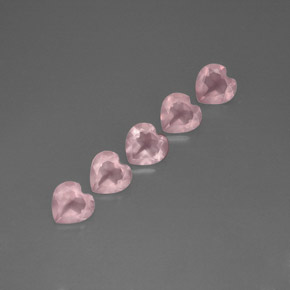 Pedras preciosas de quartzo rosa rosa natural de  ct, transparente, transparente/translúcido