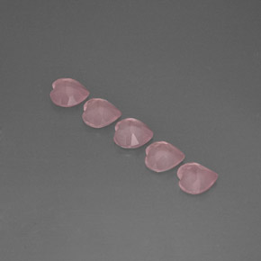 Pedras preciosas de quartzo rosa rosa natural de  ct, transparente, transparente/translúcido