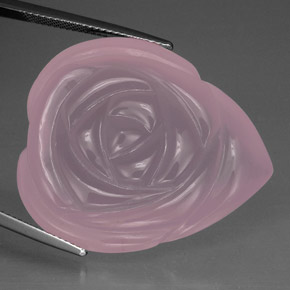 Quartzo rosa rosa natural 77,33ct, transparente, transparente/translúcido