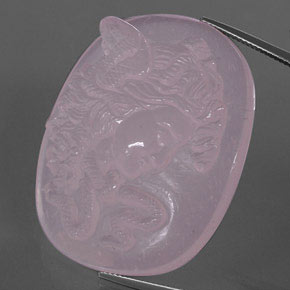 Quartzo rosa rosa natural 92,01ct, transparente, transparente/translúcido