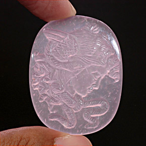 Quartzo rosa rosa natural 87,42ct, transparente, transparente/translúcido