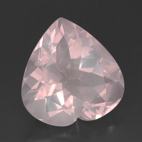 Quartzo rosa rosa natural 14,43ct, transparente, transparente/translúcido