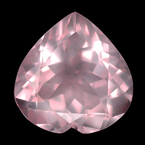 Quartzo rosa rosa natural 15,79ct, transparente, transparente/translúcido