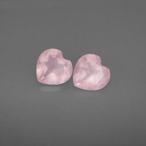 Pedras preciosas de quartzo rosa rosa natural de  ct, transparente, transparente/translúcido