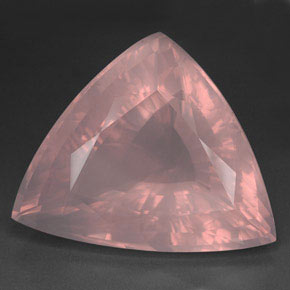 Quartzo rosa rosa natural 182,35ct, trillion, transparente