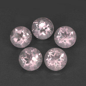 Pedras preciosas de quartzo rosa rosa natural de  ct, transparente, transparente/translúcido
