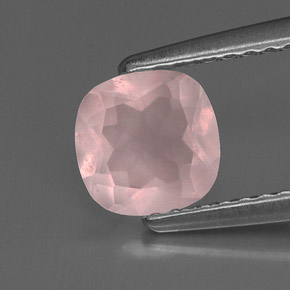 Quartzo rosa rosa natural 0,76ct, transparente, transparente/translúcido