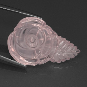 Quartzo rosa rosa natural 29,80ct, transparente, transparente/translúcido