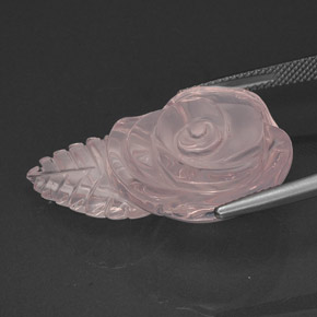 Quartzo rosa rosa natural 29,80ct, transparente, transparente/translúcido