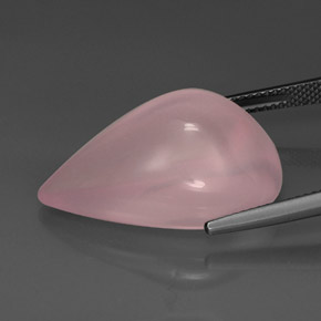 Quartzo rosa rosa natural 26,30ct, transparente, transparente/translúcido