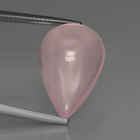 Quartzo rosa rosa natural 13,10ct, transparente, transparente/translúcido