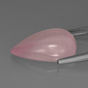 Quartzo rosa rosa natural 13,10ct, transparente, transparente/translúcido