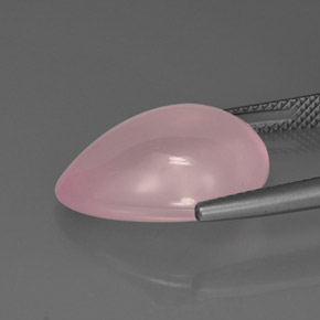 Quartzo rosa rosa natural 11,82ct, transparente, transparente/translúcido