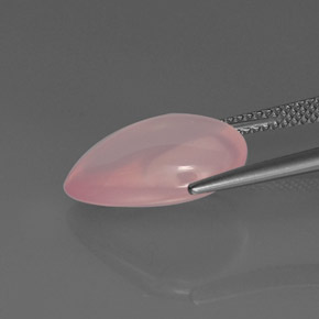 Quartzo rosa rosa natural 7,49ct, transparente, transparente/translúcido