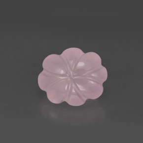 Quartzo rosa rosa natural 3,88ct, corte flor, transparente