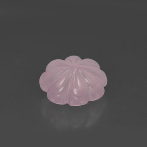 Quartzo rosa rosa natural 3,88ct, corte flor, transparente