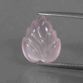 Quartzo rosa rosa natural 3,62ct, corte flor, transparente