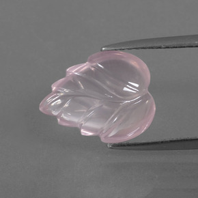 Quartzo rosa rosa natural 3,62ct, corte flor, transparente