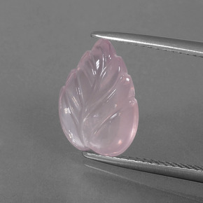 Quartzo rosa rosa natural 3,62ct, corte flor, transparente