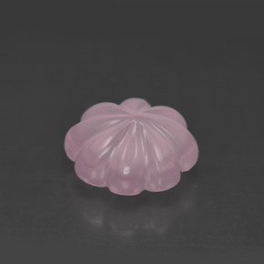 Quartzo rosa rosa natural 3,83ct, corte flor, transparente