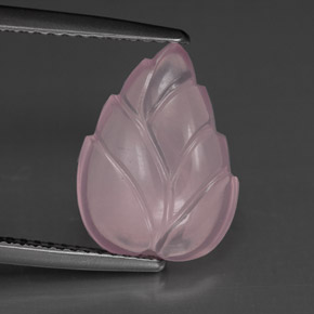 Quartzo rosa rosa natural 3,74ct, corte flor, transparente