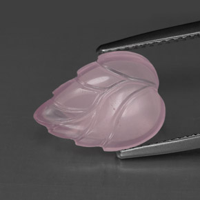 Quartzo rosa rosa natural 3,74ct, corte flor, transparente