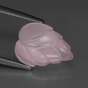 Quartzo rosa rosa natural 3,74ct, corte flor, transparente