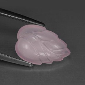 Quartzo rosa rosa natural 4,13ct, corte flor, transparente