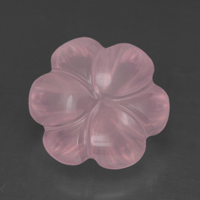 Quartzo Rosa Rosa Natural 4.34ct, Flor cortada, Transparente