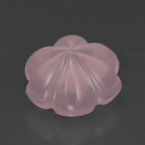 Quartzo Rosa Rosa Natural 4.34ct, Flor cortada, Transparente