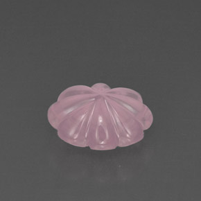 Quartzo rosa rosa natural 6,35ct, corte flor, transparente