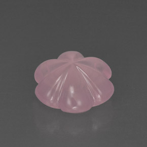 Quartzo rosa rosa natural 9,18ct, corte flor, transparente